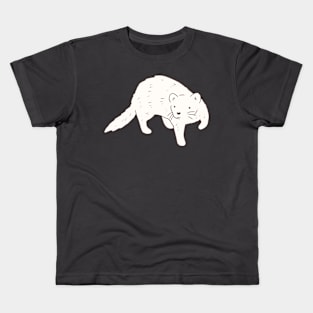 White ferret art Kids T-Shirt